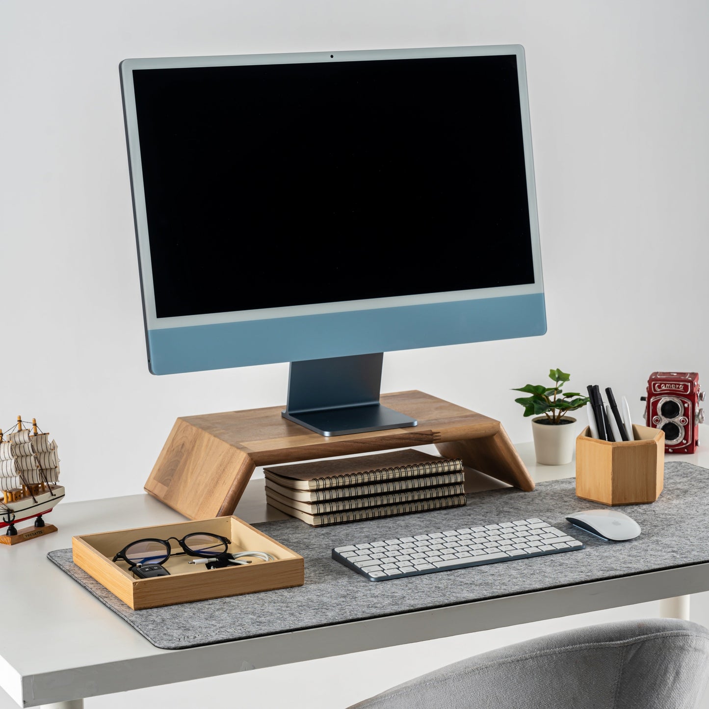 Ahşap Masaüstü Kalemlik