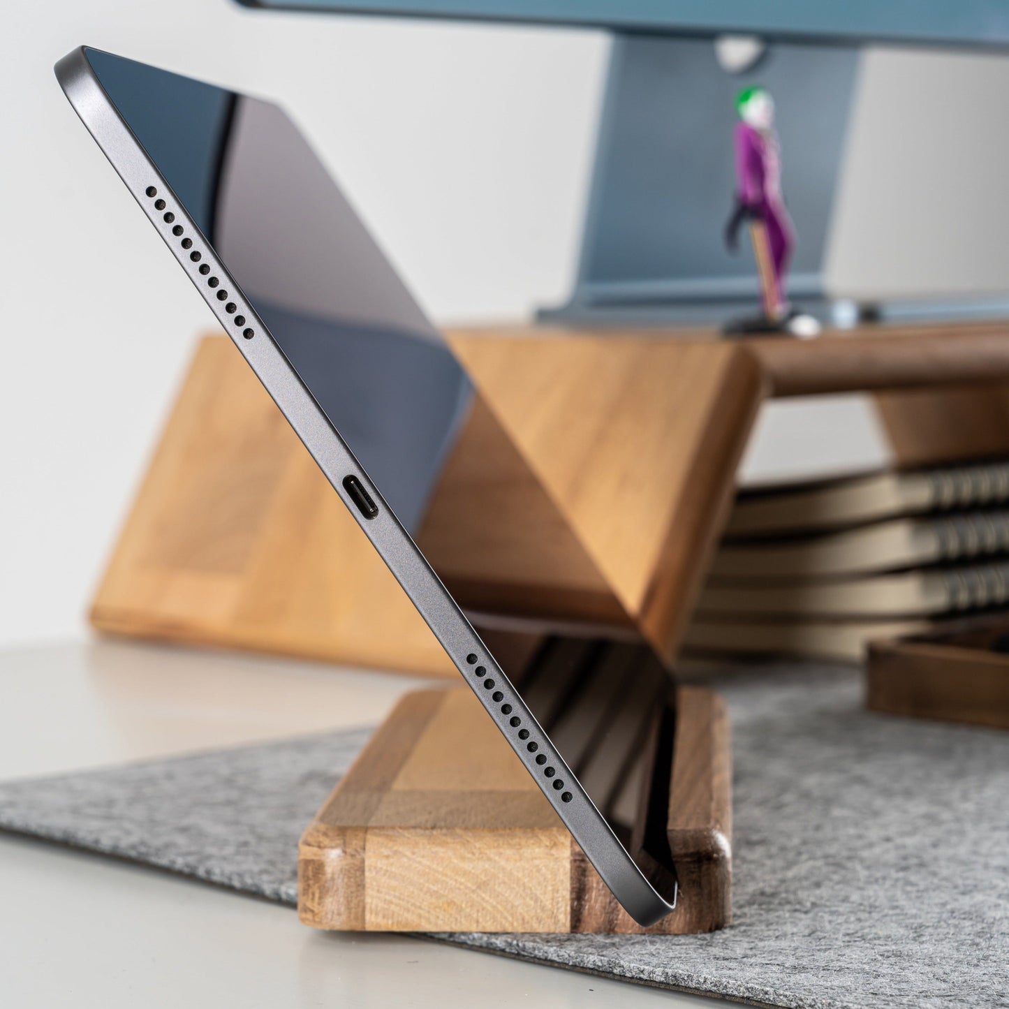Ahşap Masaüstü Tablet Tutucu, Tablet Standı