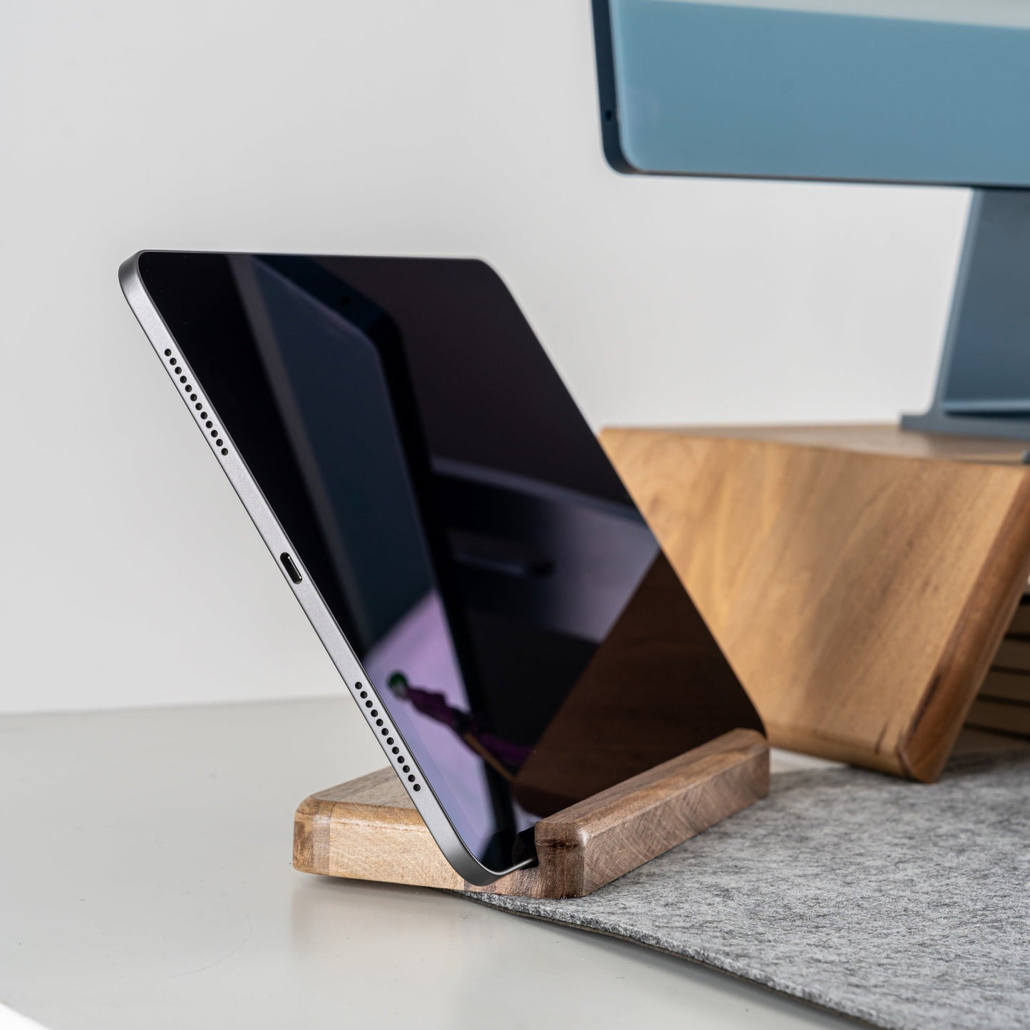 Ahşap Masaüstü Tablet Tutucu, Tablet Standı