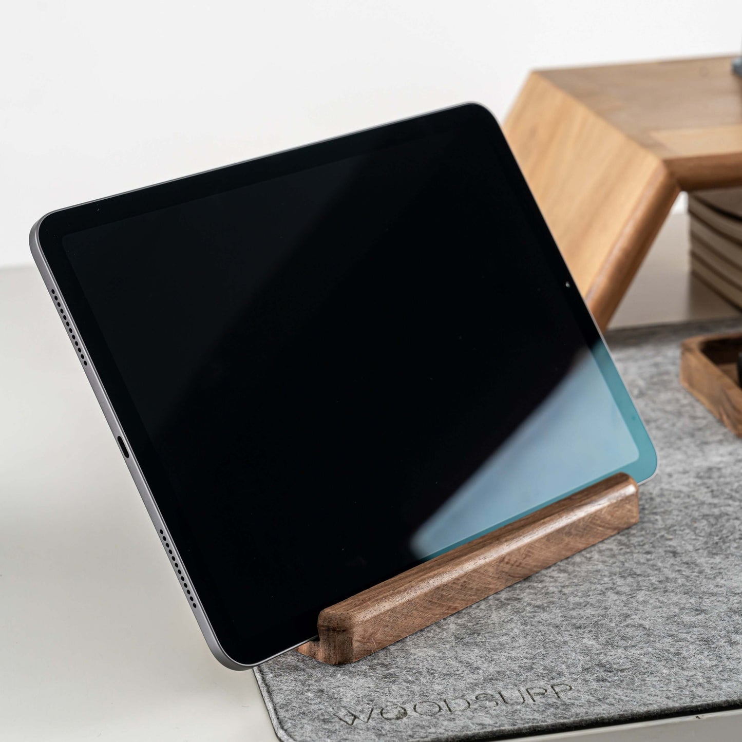 Ahşap Masaüstü Tablet Tutucu, Tablet Standı