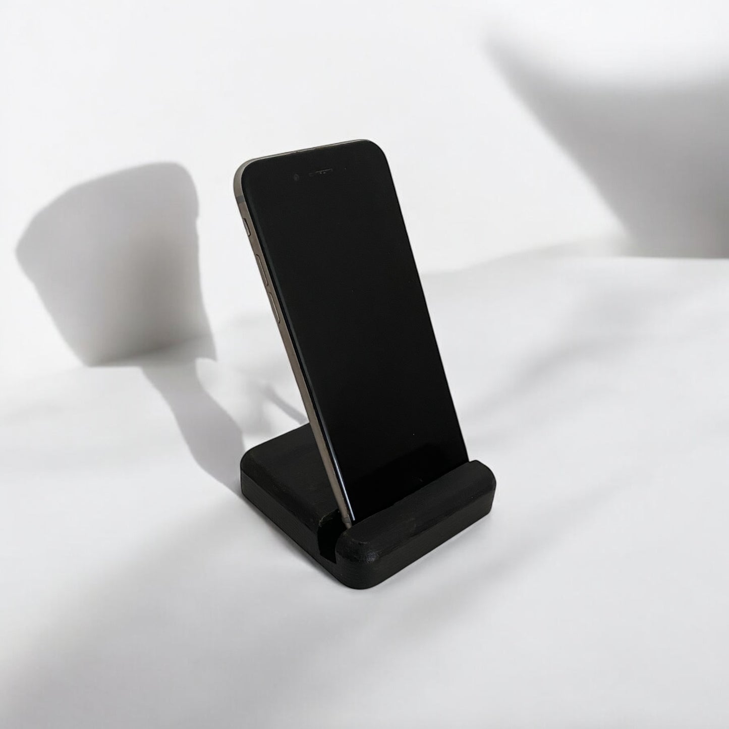 Ahşap Masaüstü Telefon Tutucu - Siyah