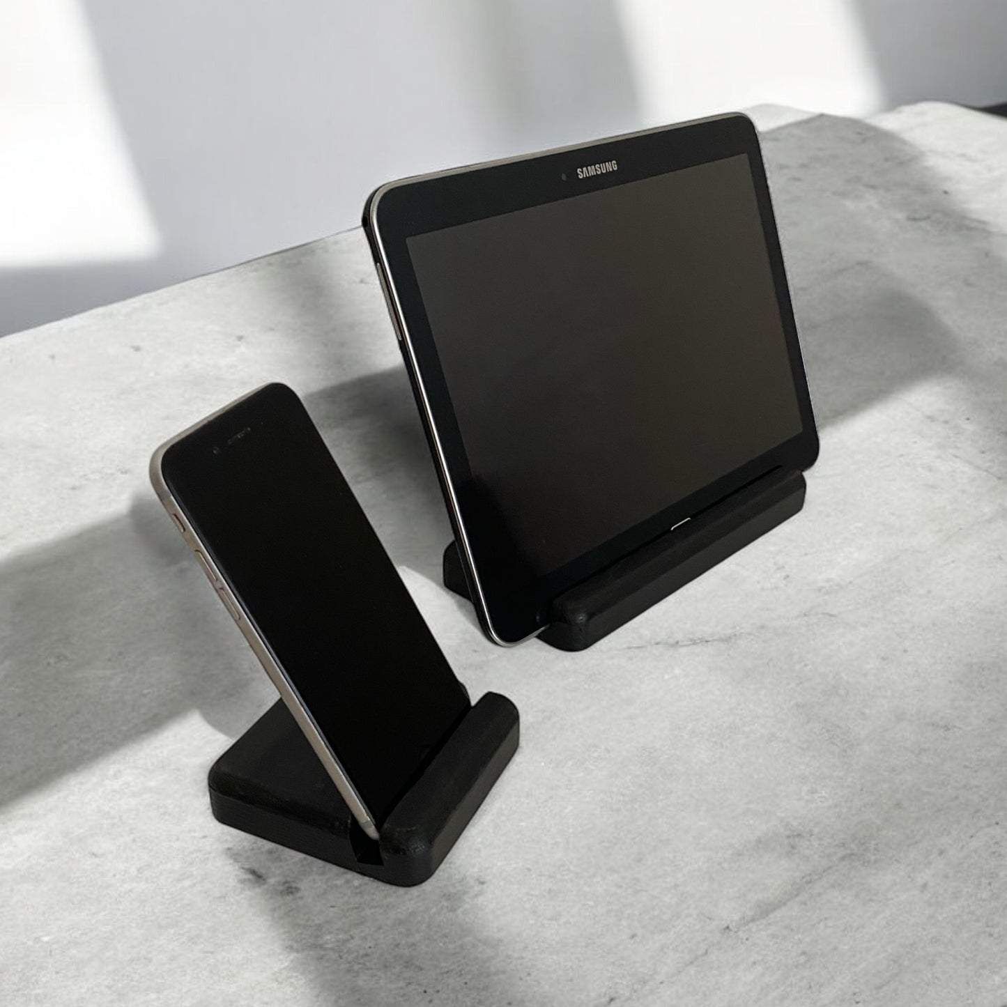 Tablet ve Telefon Tutucu 2'li Set - Siyah