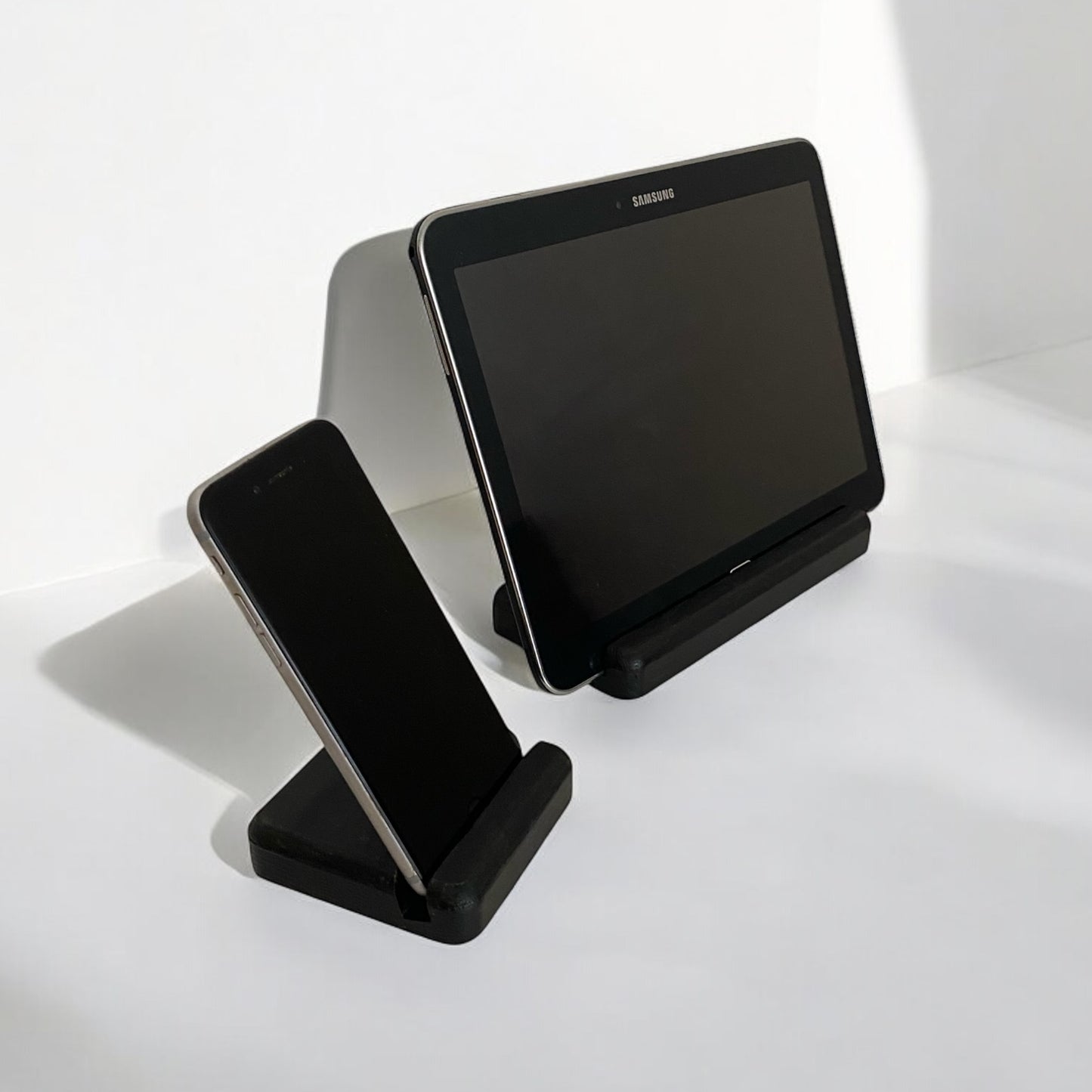 Tablet ve Telefon Tutucu 2'li Set - Siyah