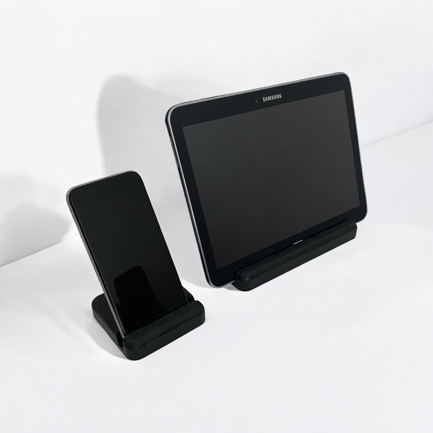 Tablet ve Telefon Tutucu 2'li Set - Siyah