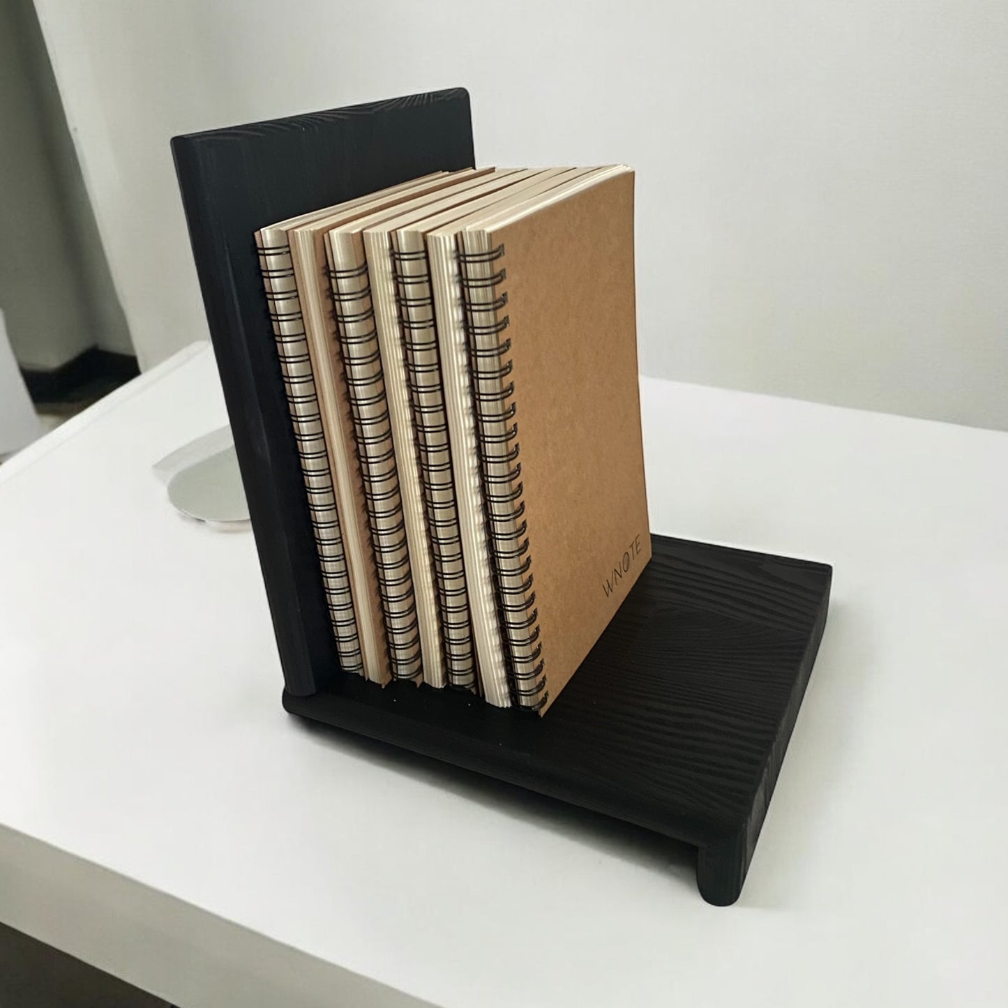 STEK Ahşap Masaüstü Kitap & Defter Tutucu - Siyah