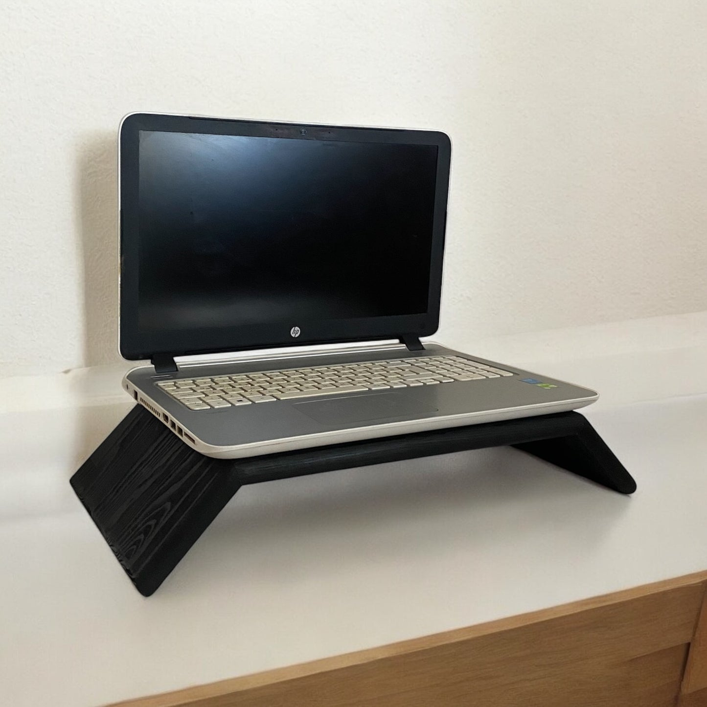 Ahşap Monitör Standı - Siyah