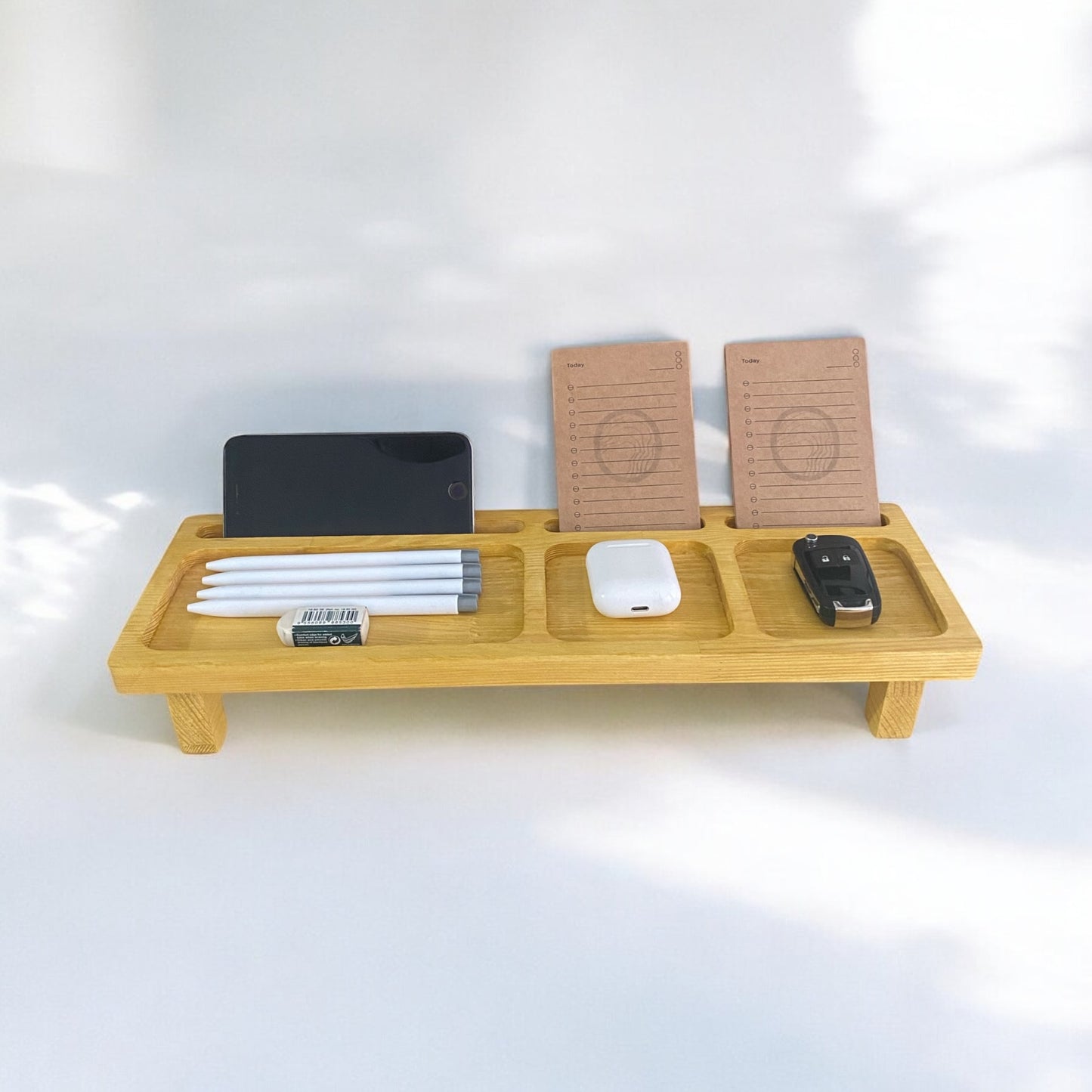 Ahşap Masaüstü Organizer - Çam