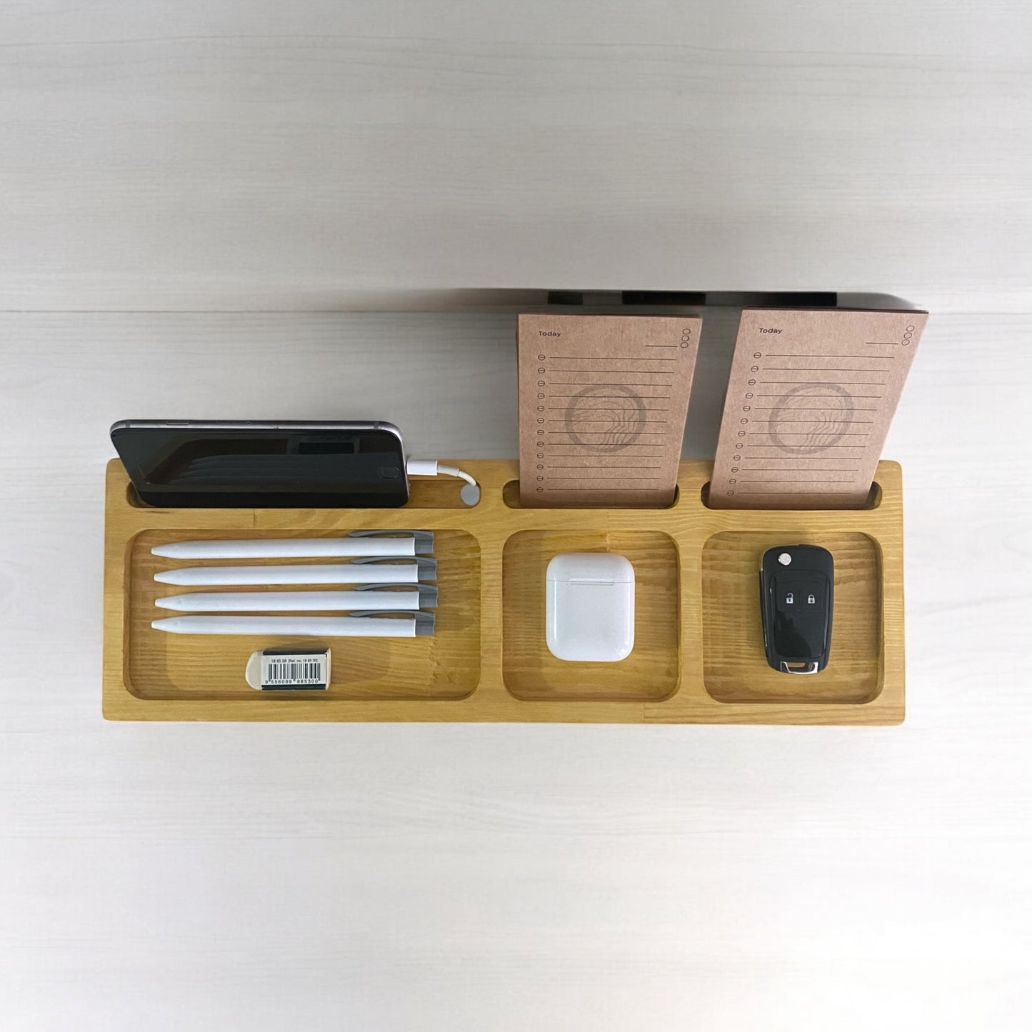 Ahşap Masaüstü Organizer - Çam