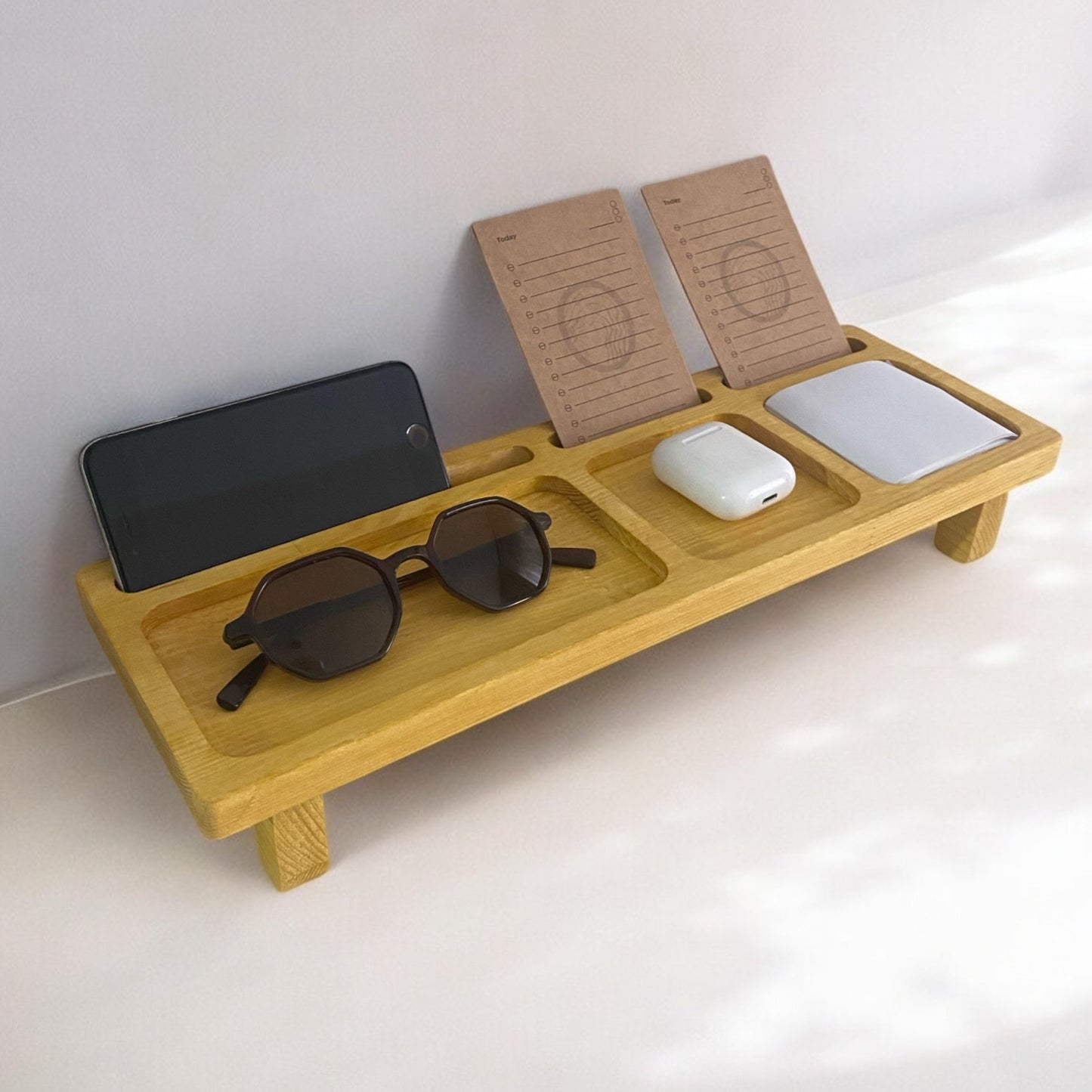 Ahşap Masaüstü Organizer - Çam