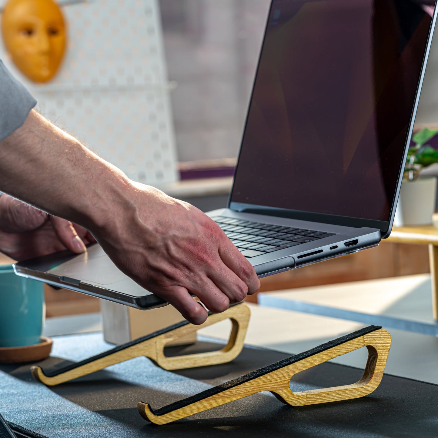 Ahşap Laptop Yükseltici, Laptop Standı